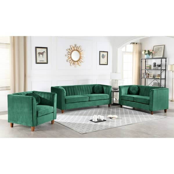 Shop Brennon Beide Chesterfield Living Room Set On Sale Overstock 29154909