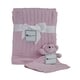 preview thumbnail 5 of 9, Cable Knit Baby Blanket Gift Set Pink