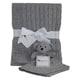 preview thumbnail 9 of 9, Cable Knit Baby Blanket Gift Set Grey