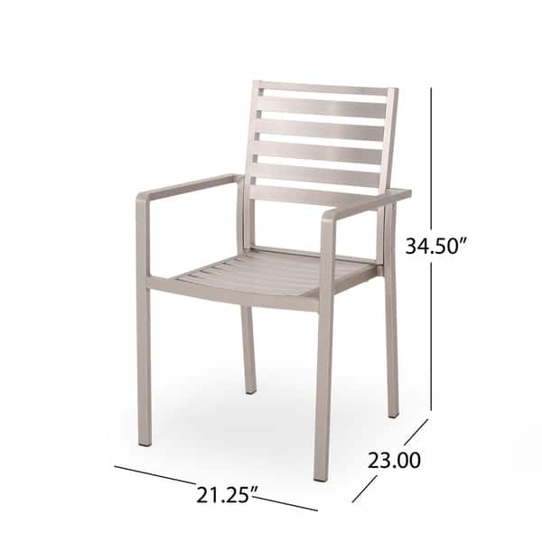 Cape Coral Outdoor Modern 6 Seater Aluminum Dining Set with Wicker Table Top by Christopher Knight Home