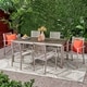 preview thumbnail 16 of 15, Cape Coral Outdoor Modern 6 Seater Aluminum Dining Set with Wicker Table Top by Christopher Knight Home