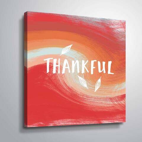 ArtWall Thankful Gallery Wrapped Canvas