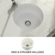 preview thumbnail 1 of 3, Yorkshire Bar Undermount Fireclay 18.5 in. Round Kitchen Sink with Grid and Strainer in White