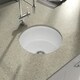 preview thumbnail 3 of 3, Yorkshire Bar Undermount Fireclay 18.5 in. Round Kitchen Sink with Grid and Strainer in White