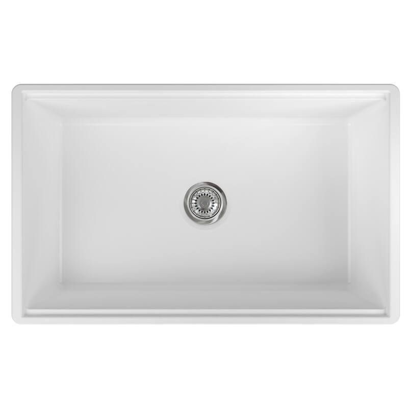 Yorkshire Farmhouse White Fireclay Kitchen Sink with Cutting Board