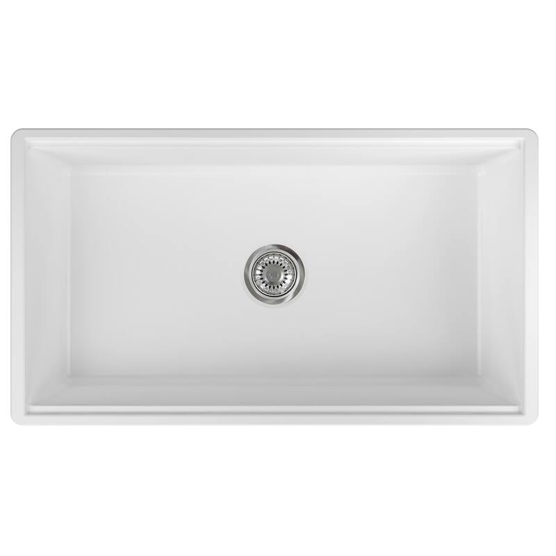 Yorkshire Farmhouse White Fireclay Kitchen Sink with Cutting Board