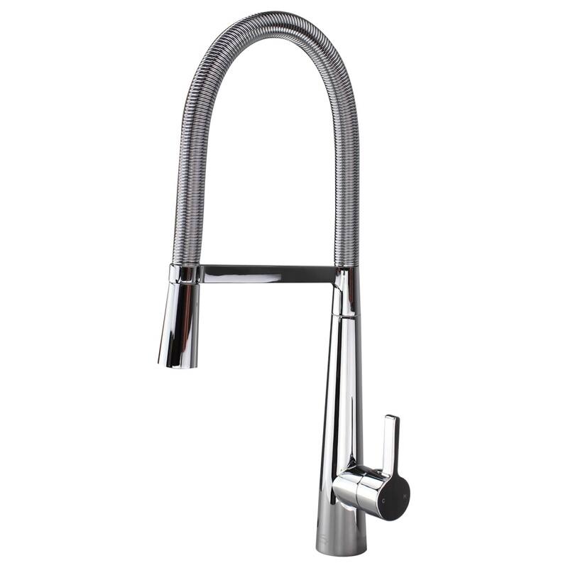 Transolid Trattoria Semi-Pro 1.8GPM Pull Down Kitchen Faucet with Braided Hose - 2" x 7.88" x 21.06"
