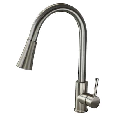 Transolid Holmes 1.8GPM Pull Out Kitchen Faucet with Single Handle - 2" x 9.56" x 15.88"