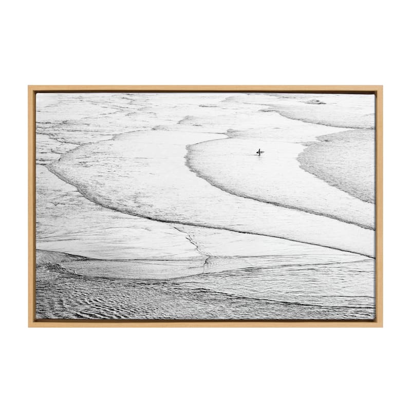 DesignOvation Sylvie Ocean Beach San Francisco - 23x33 - Plastic - Brown