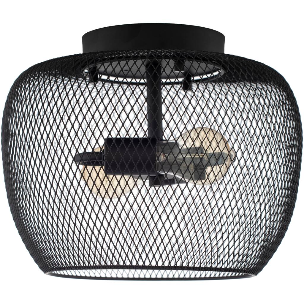 Agra Industrial Wire 2-light Flush Mount Light - 9.5" x 12.5" x 12.5"