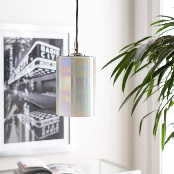 slide 2 of 4, Artistic Weavers Friant Polished Glam 1-light Pendant - 11.5" x 4" x 4" White - 11.5" x 4" x 4"