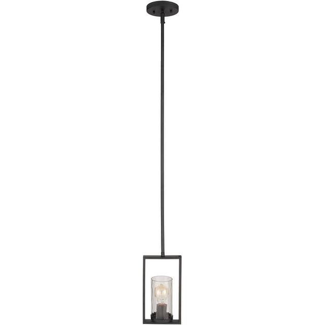 Hoxie Modern Rectangle Glass Shade 1-light Pendant - 18.5" x 7" x 7"