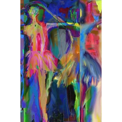 CANVAS Abstract Ballet Dancers by Cliff Warner Art Painting Reproduction