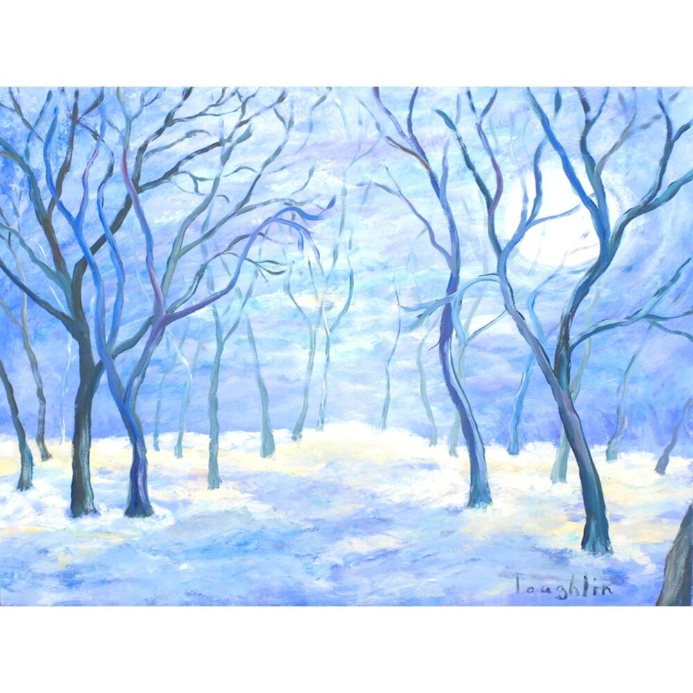 CANVAS Snowy Trees by Brendan Loughlin Art Painting Reproduction