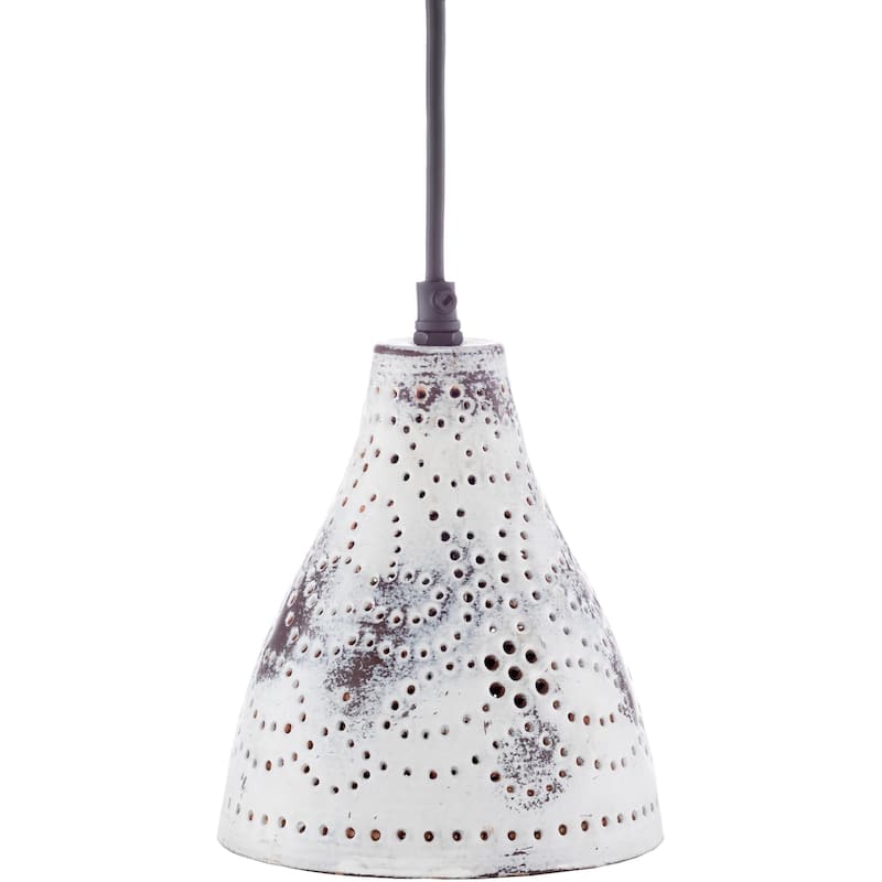Artistic Weavers Elko Farmhouse Punched Metal 1-Light Pendant - 6.1"H x 5.4"W x 5.4"D - 6.1"H x 5.4"W x 5.4"D