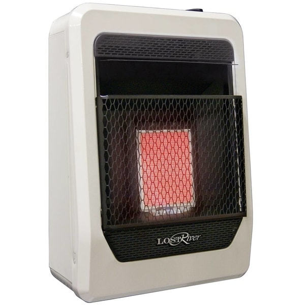 Lost River Liquid Propane Gas Ventless Infrared Radiant Plaque Heater - 10,000 BTU, T-Stat Control - Model# LR1TIR-LP