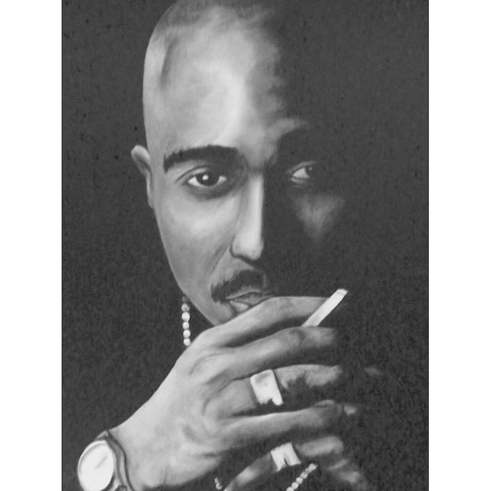 CANVAS Tupac Shakur by Ed Capeau Acrylic Art Painting Reproduction
