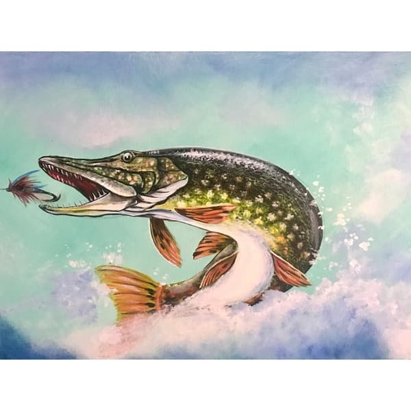 CANVAS Fly Fishing by Ed Capeau Acrylic Art Painting Reproduction