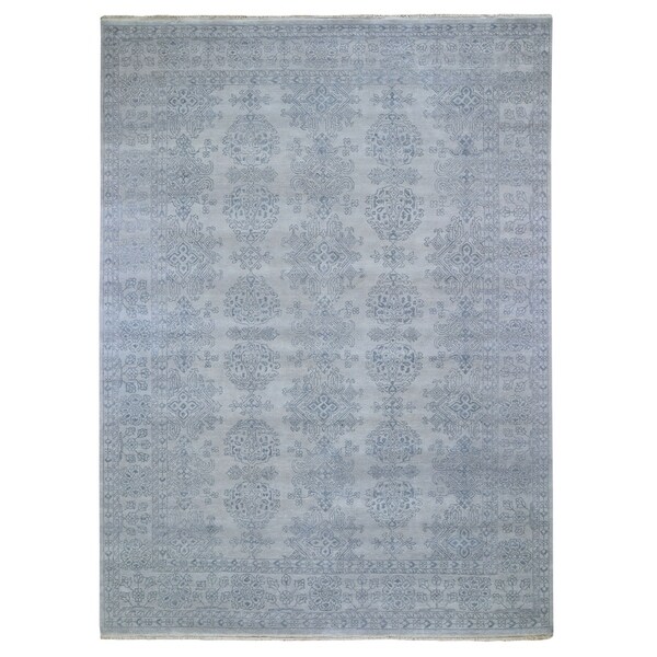 Shahbanu Rugs Turkish Knot Oushak Design Hand-Knotted Pure Wool Oriental Rug (8'9" x 11'10") - 8'9" x 11'10"
