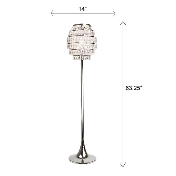 Silver Orchid Arnold 63.25-inch Polished Nickel Floor Lamp - Bed Bath 