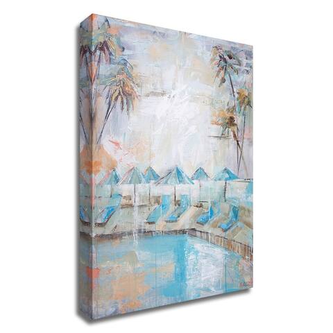 Poolside at Kahala by Kym De Los Reyes , Print on Canvas, 16" x 16", Ready to Hang