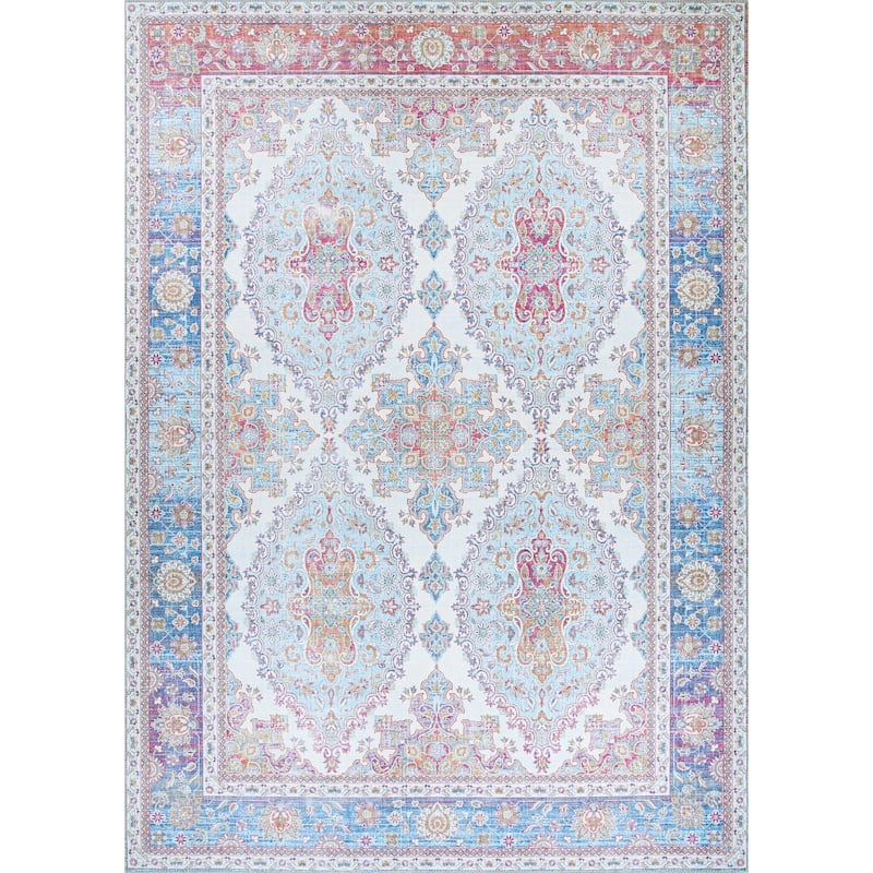Legion Shiraz Blue-Pink Area Rug