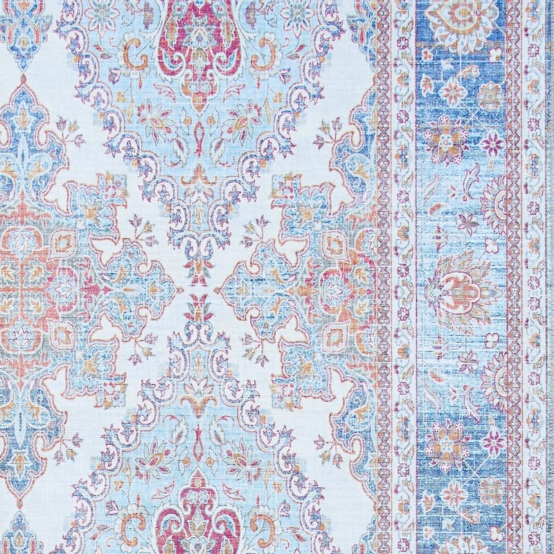Legion Shiraz Blue-Pink Area Rug
