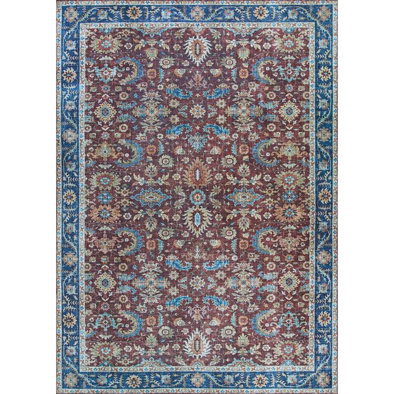 Legion Carmania Burgundy-Blue Area Rug