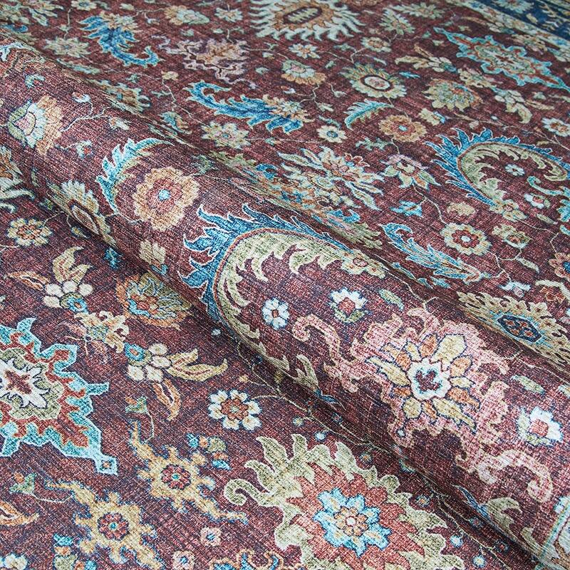 Legion Carmania Burgundy-Blue Area Rug