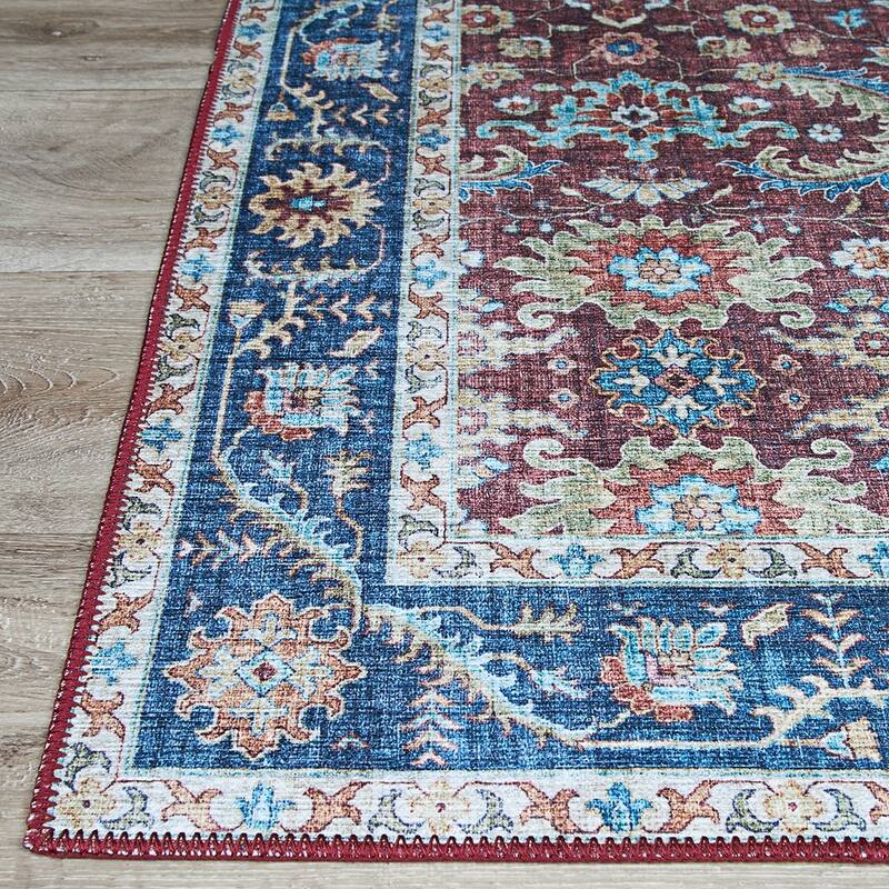 Legion Carmania Burgundy-Blue Area Rug