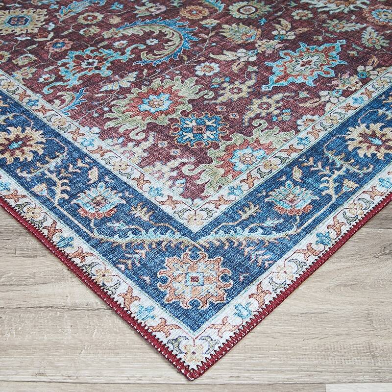 Legion Carmania Burgundy-Blue Area Rug