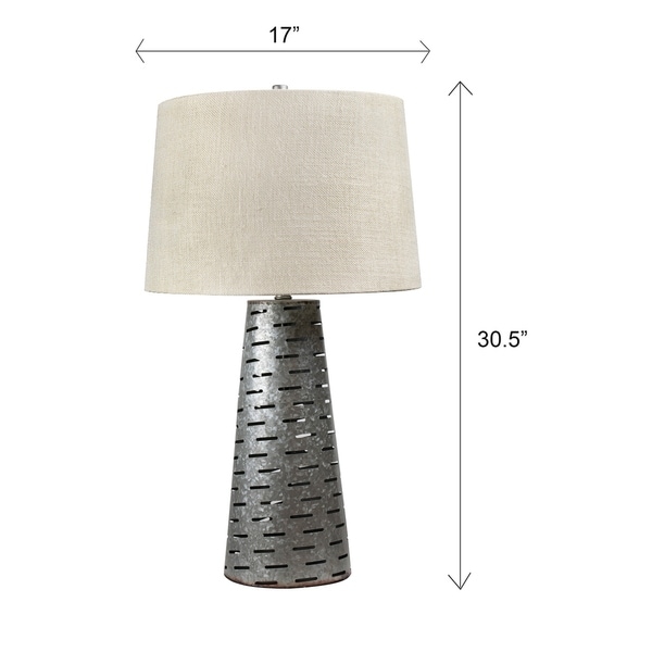 farmhouse galvanized table lamp
