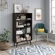 Novogratz Brittany Walnut 4 Shelf Bookcase - Thumbnail 1