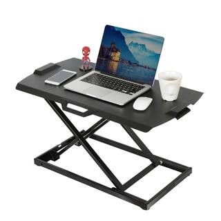 Eureka Ergonomic® Height Adjustable 30 Inch Standing Desk Converter, Sit Stand Tabletop Laptop Riser, Black