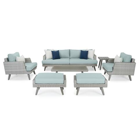 Casual Sunbrella Spa Blue 7-piece Seating Set by RST Brands