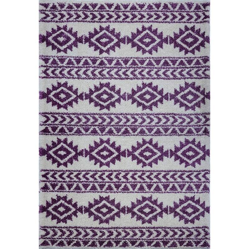 LaDole Rugs Shaggy Soft Area Rug Carpet Tapis For Living Room Bedroom - 7'10" x 10'5"(240cm x 320cm) - Ivory Berry