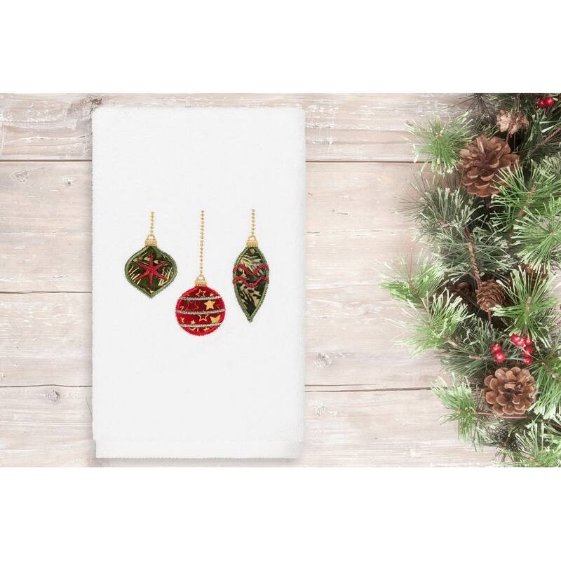 Authentic Hotel and Spa Christmas Ornaments Embroidered Luxury 100% Turkish Cotton Hand Towel