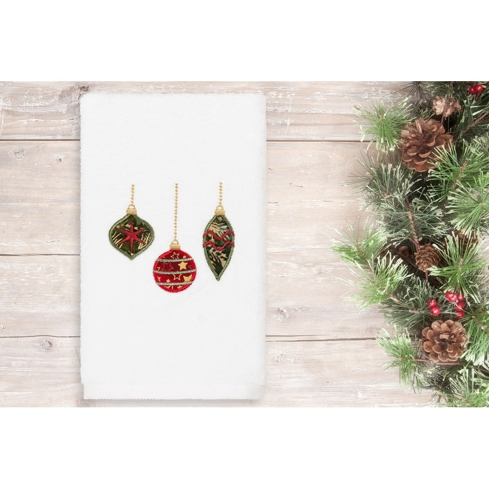 Authentic Hotel and Spa Christmas Ornaments Embroidered Luxury 100% Turkish Cotton Hand Towel