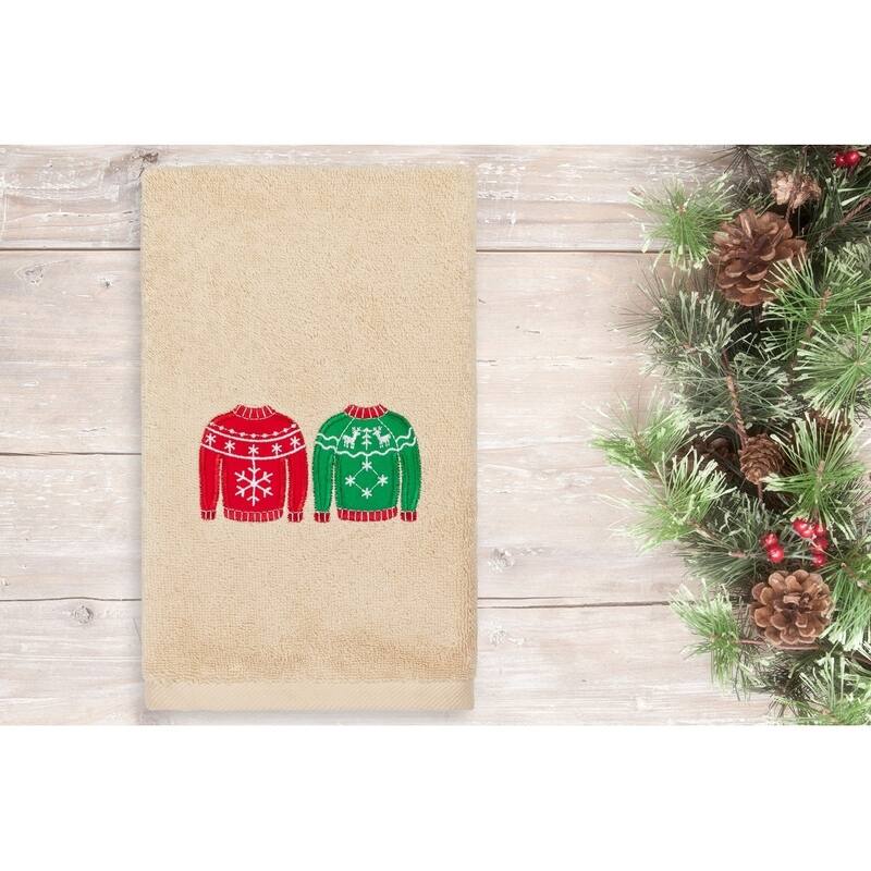 Authentic Hotel and Spa Christmas Sweaters Embroidered Luxury 100% Turkish Cotton Hand Towel