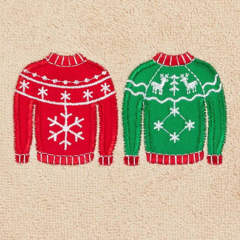 Authentic Hotel and Spa Christmas Sweaters Embroidered Luxury 100% Turkish Cotton Hand Towel