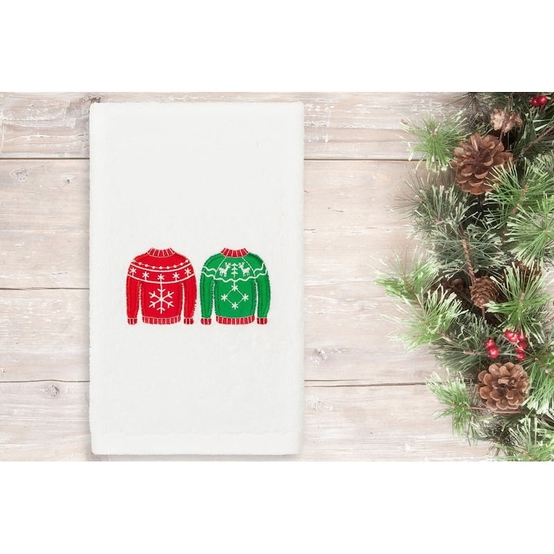 Authentic Hotel and Spa Christmas Sweaters Embroidered Luxury 100% Turkish Cotton Hand Towel