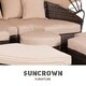 Suncrown Outdoor 5-Piece Wicker Patio Canopy Daybed - Thumbnail 5