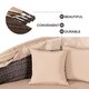 Suncrown Outdoor 5-Piece Wicker Patio Canopy Daybed - Thumbnail 4