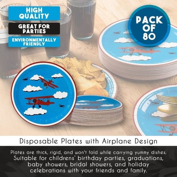 airplane paper plates