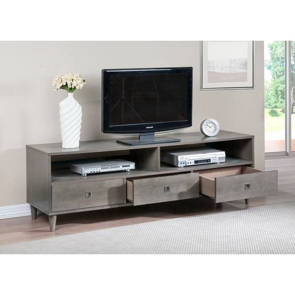strick & bolton marley light charcoal grey 6 drawer dresser Strick & Bolton Marley Rubberwood Grey Entertainment Center - Bed Bath &  Beyond