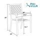 PHI VILLA 5 Piece Patio Armrest Dining Chairs and Larger Square Table Set - Thumbnail 4