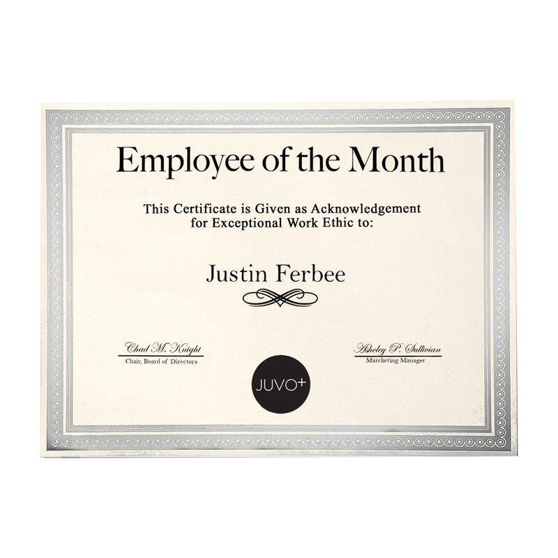 Paper Junkie 50-Sheets Blank Award Certificate Paper with Silver Border, Printable, 8.5x11 in