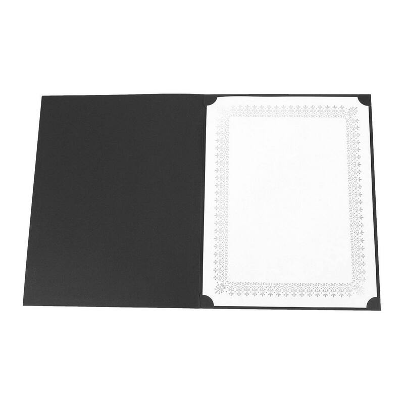 Best Paper Greetings 12-Pack Certificate Holder Diploma Cover Letter-Sized Black Silver Foil Border