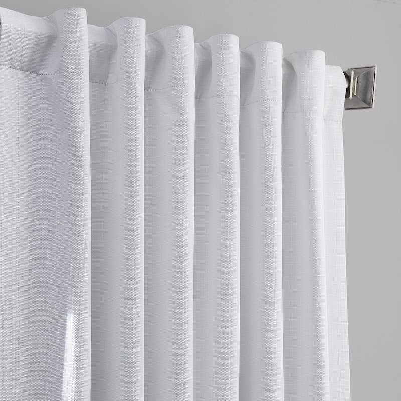 Exclusive Fabrics Italian Textured Faux Linen Insulated Thermal Blackout Curtain (1 Panel) - Premium Texture, Luxurious Elegance