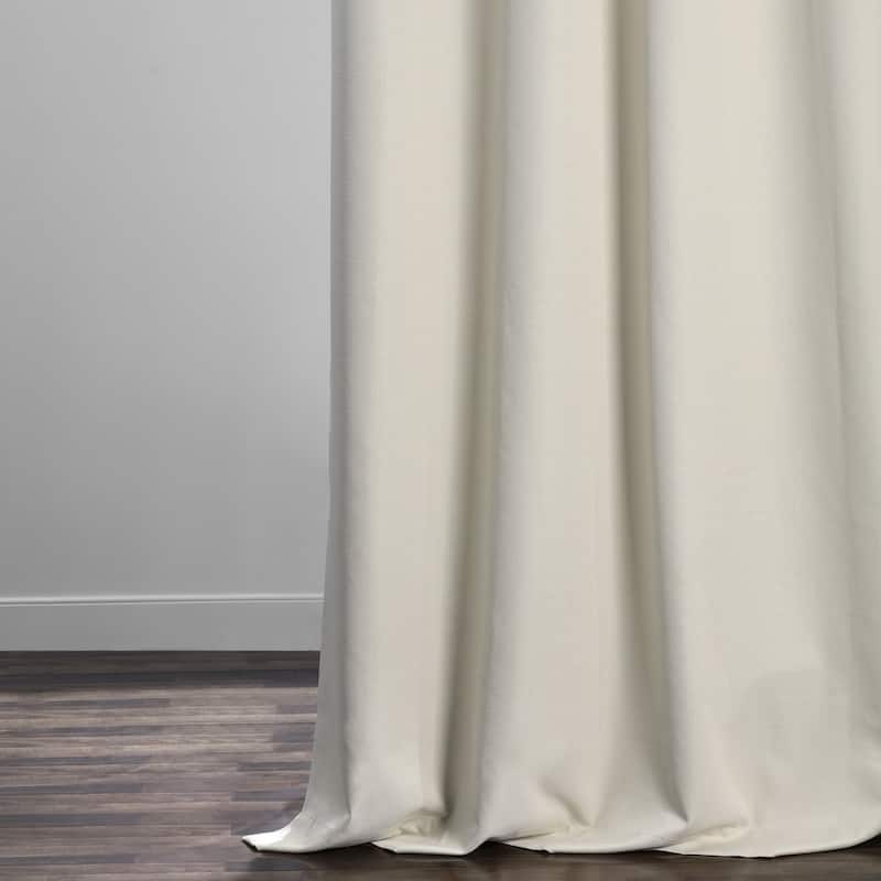 Exclusive Fabrics Italian Textured Faux Linen Insulated Thermal Blackout Curtain (1 Panel) - Premium Texture, Luxurious Elegance